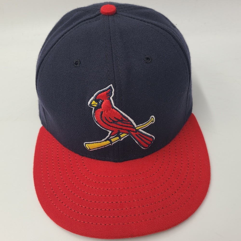 St Louis Cardinals Hat Fitted 7 5/8 New Era 59Fifty Blue Red MLB Baseball Men